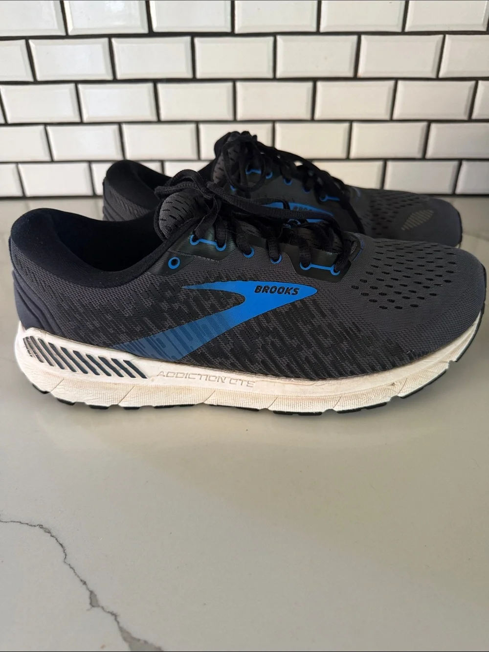 Brooks Men’s Addiction GTS 15 Blk/Bl Supportive Running Shoes, Sz 11 EXTRA WIDE